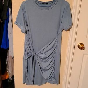 Light Green Bodycon Front Tie Dress